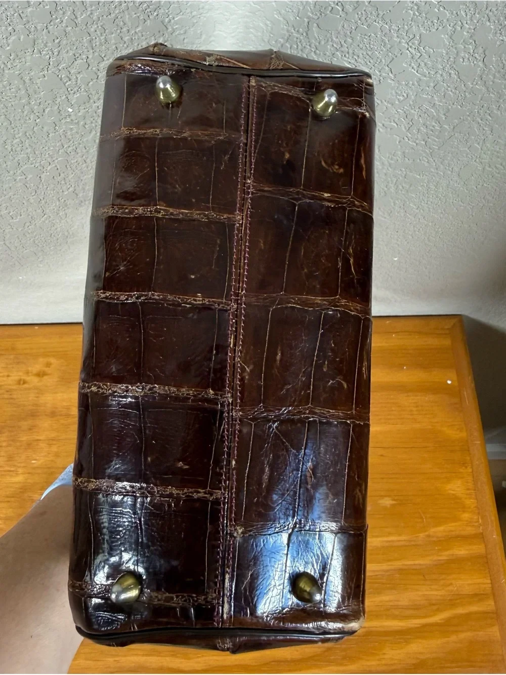 Vintage Mayer Top Handle Crocodile Bag